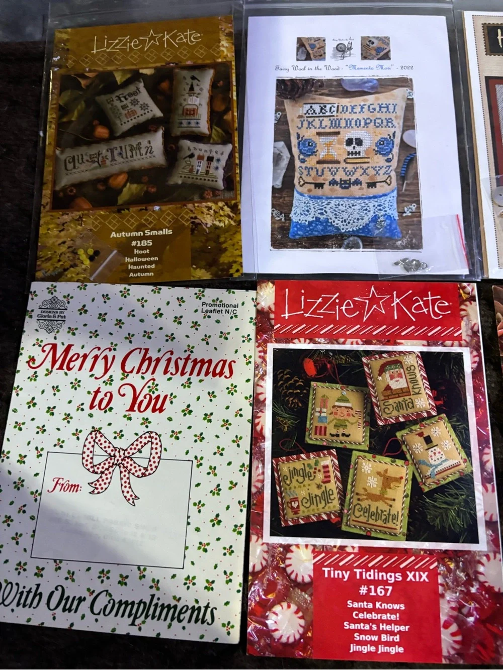 Christmas Needlecraft Pattern Booklet - Green & Red 9 total